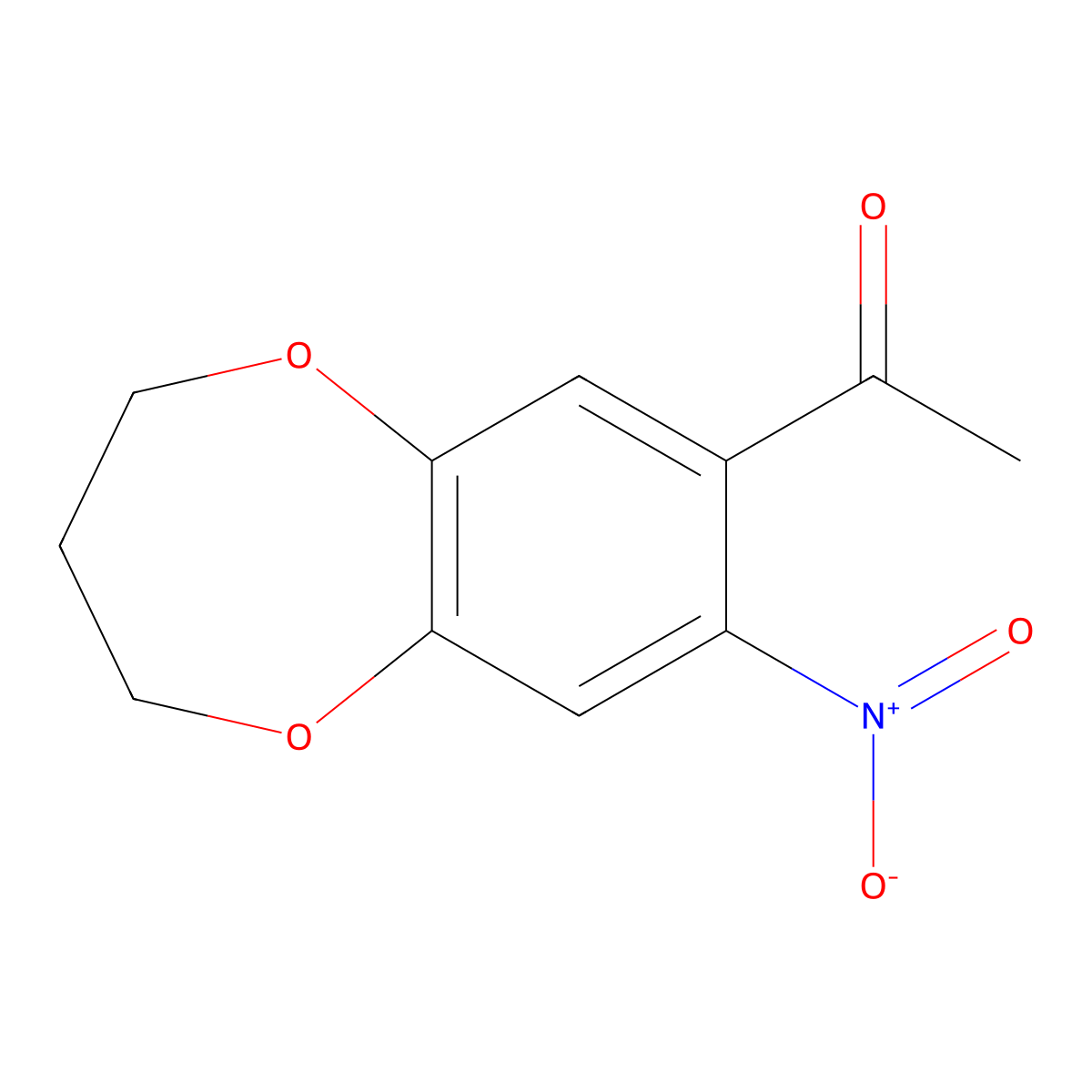 1-(8-Nitro-3,4-dihydro-2H-benzo[b][1,4]dioxepin-7-yl)ethanone molecular structure, CAS 1351392-54-5