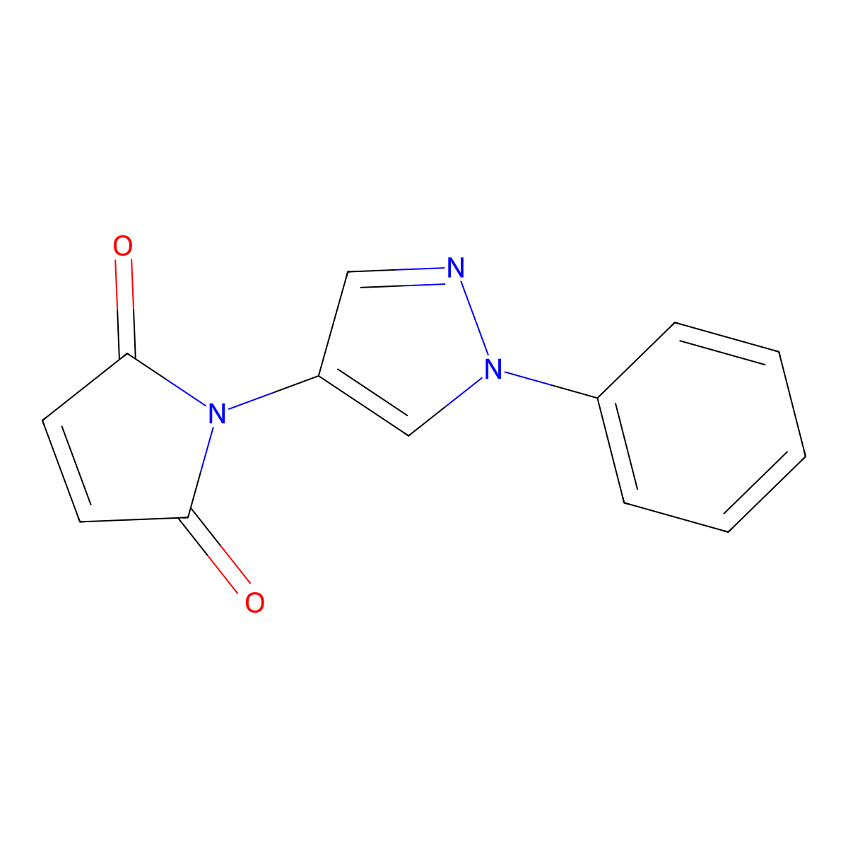 1-(1-Phenyl-1H-pyrazol-4-yl)-1H-pyrrole-2,5-dione molecular structure, CAS 1351392-58-9
