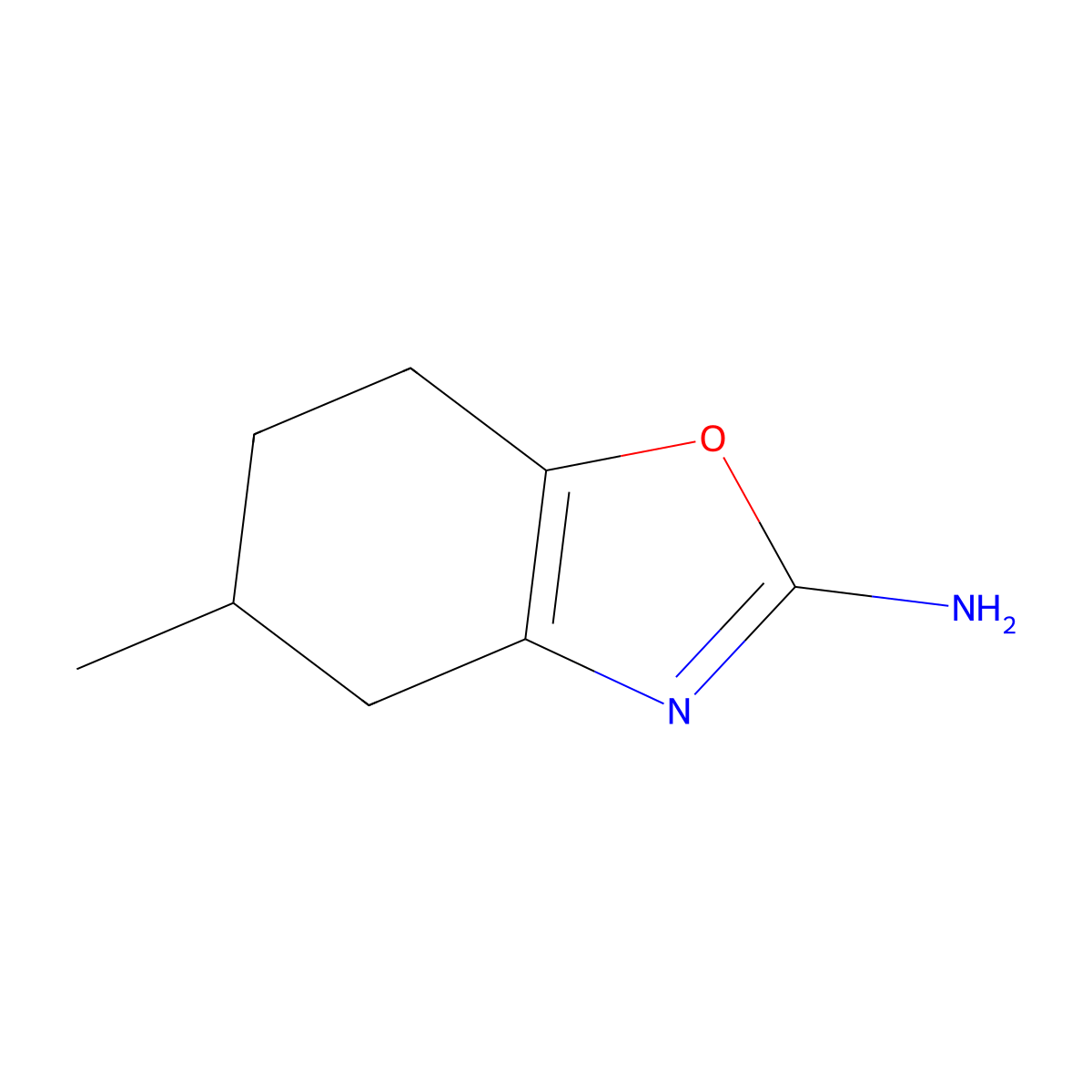 5-Methyl-4,5,6,7-tetrahydrobenzo[d]oxazol-2-amine molecular structure, CAS 1351393-00-4