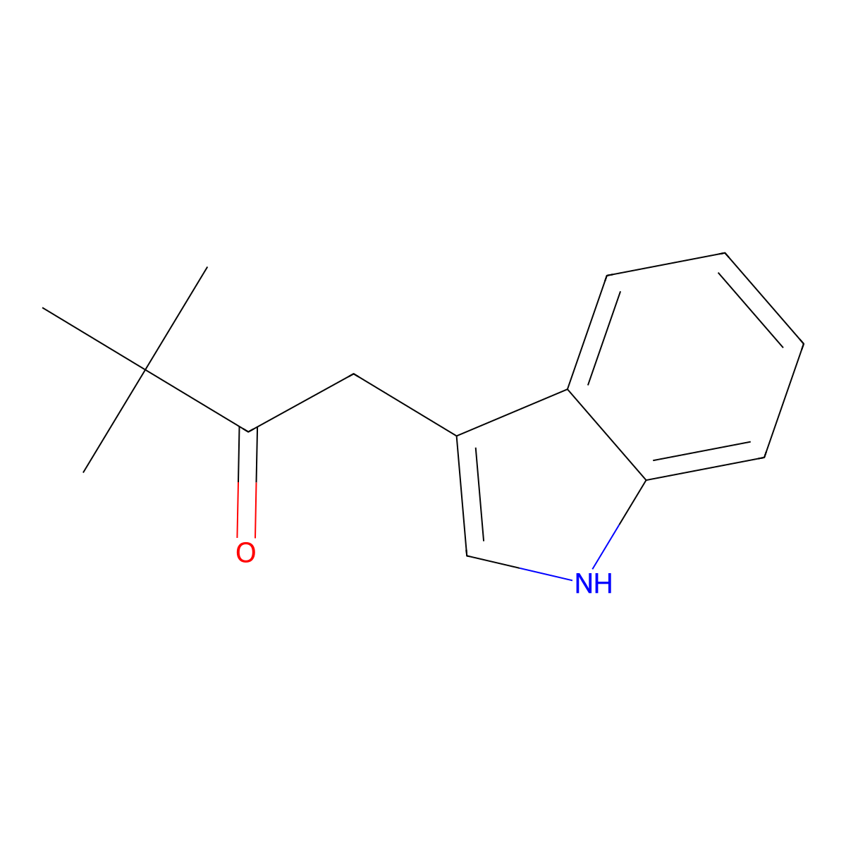 1-(1H-indol-3-yl)-3,3-dimethylbutan-2-one molecular structure, CAS 1351393-64-0