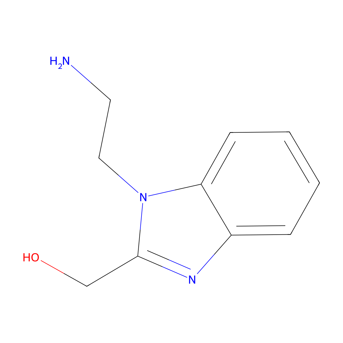 [1-(2-aminoethyl)-1H-benzimidazol-2-yl]methanol molecular structure, CAS 1351393-84-4