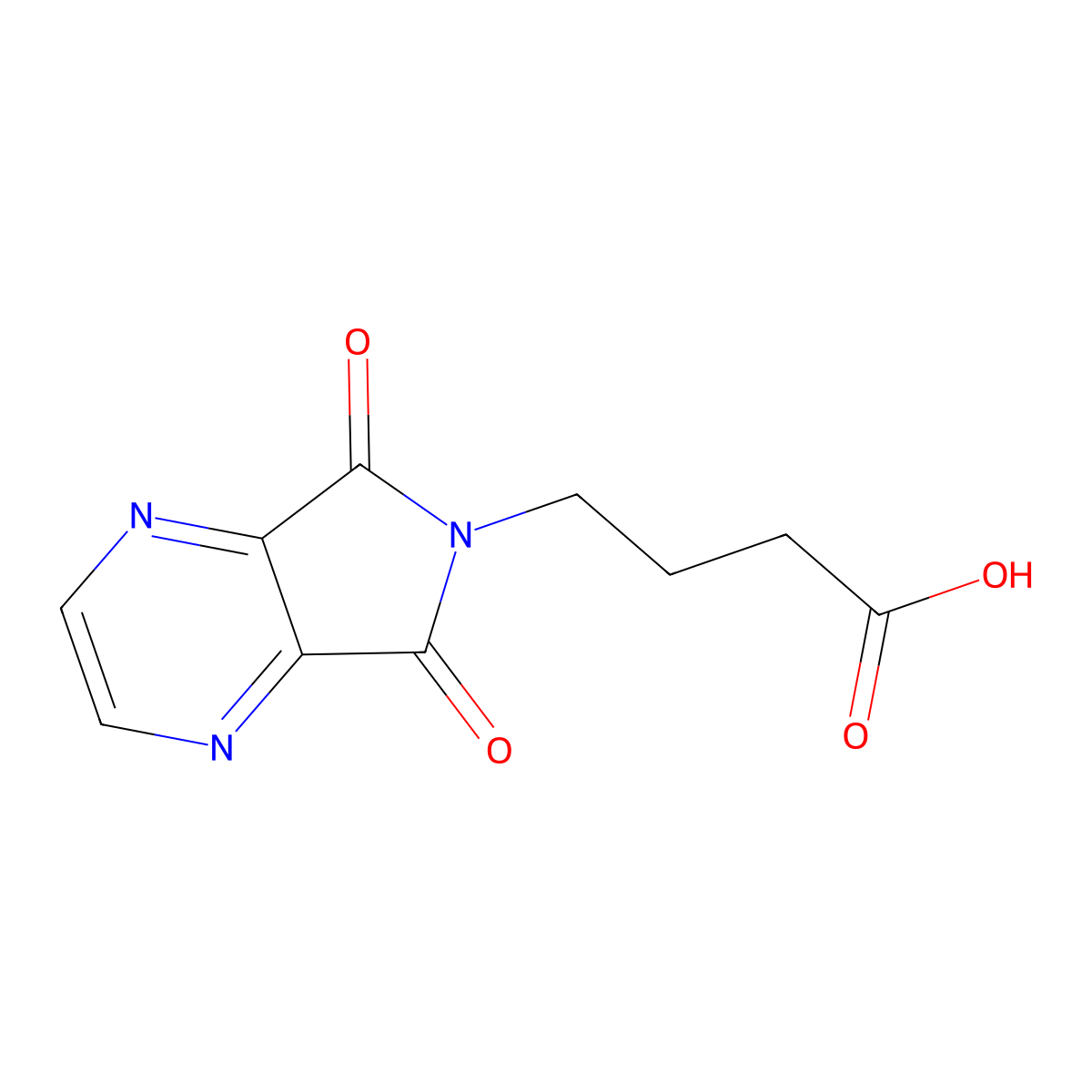 4-(5,7-dioxo-5,7-dihydro-6H-pyrrolo[3,4-b]pyrazin-6-yl)butanoic acid molecular structure, CAS 1351393-88-8