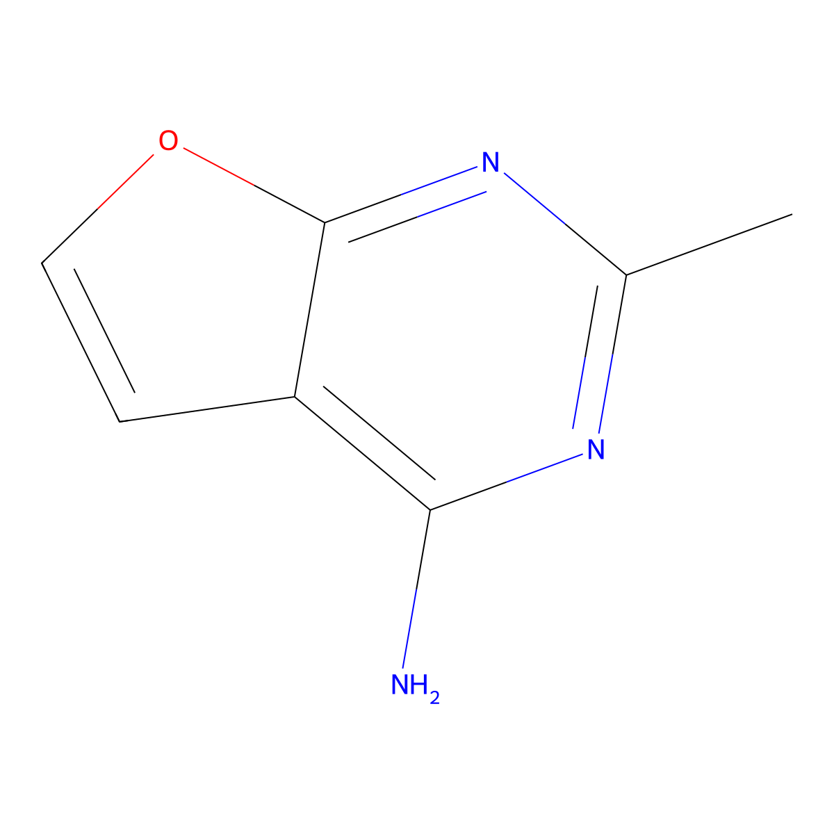 2-Methylfuro[2,3-d]pyrimidin-4-amine molecular structure, CAS 1351395-44-2