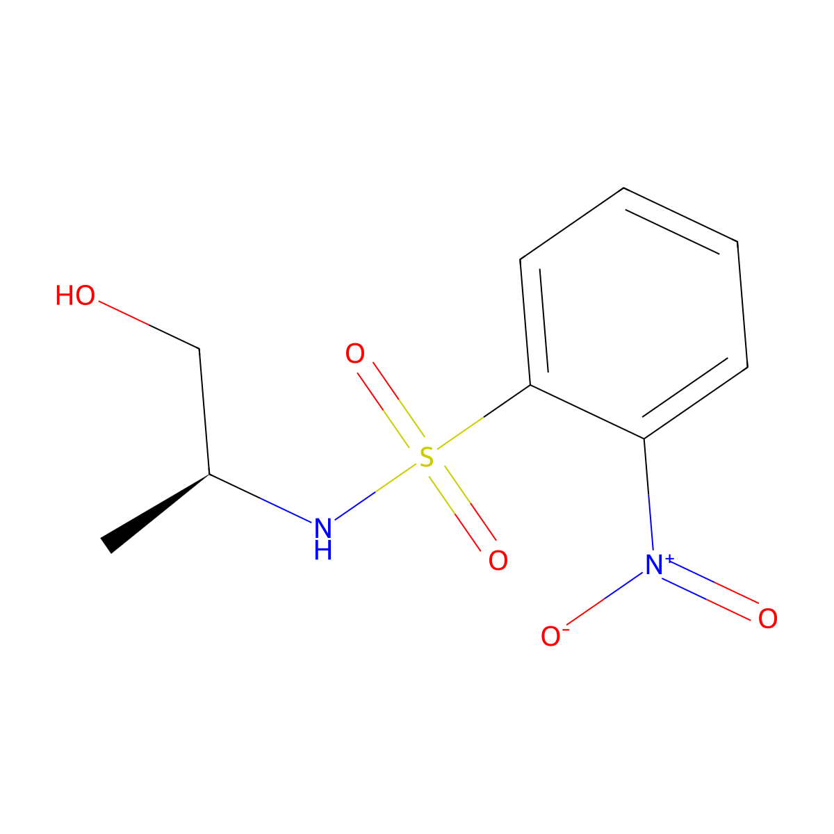 N-[(1S)-2-Hydroxy-1-methylethyl]-2-nitrobenzenesulfonamide molecular structure, CAS 1351395-66-8