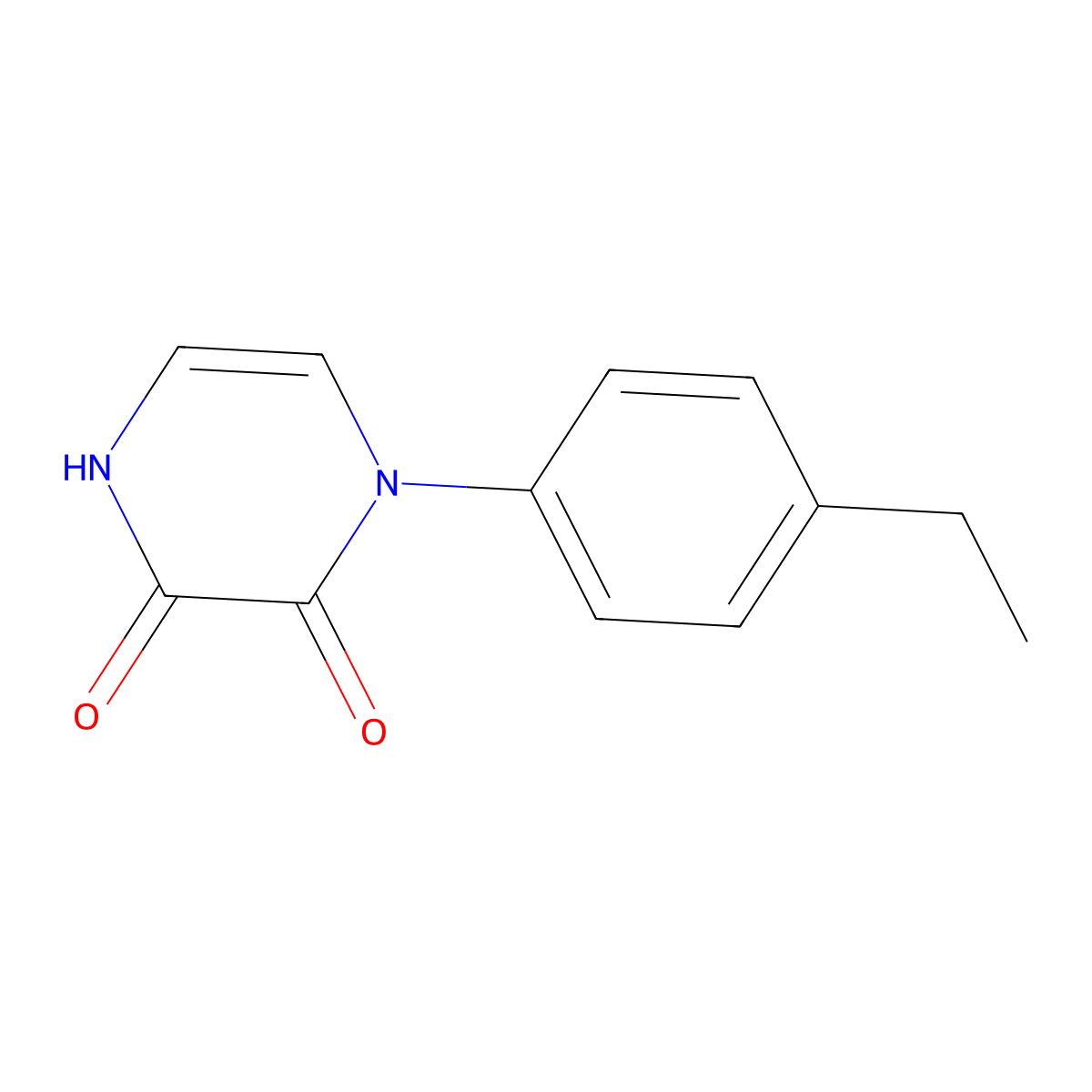 1-(4-Ethylphenyl)-1,4-dihydropyrazine-2,3-dione molecular structure, CAS 1351398-02-1