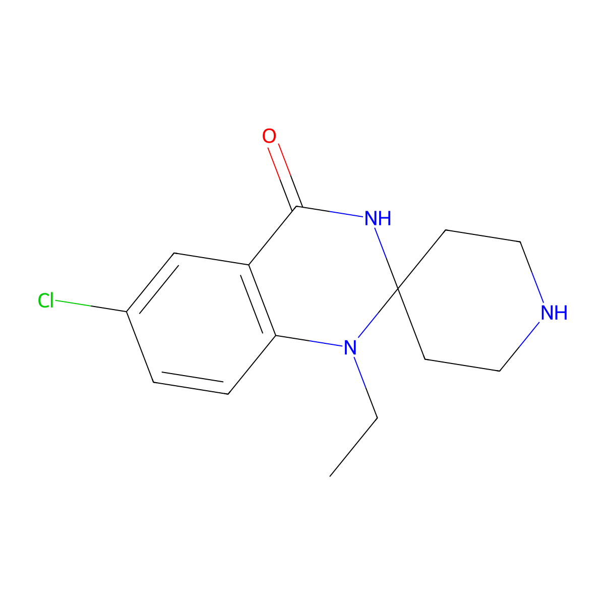 6'-chloro-1'-ethyl-1'H-spiro[piperidine-4,2'-quinazolin]-4'(3'H)-one molecular structure, CAS 1351398-15-6