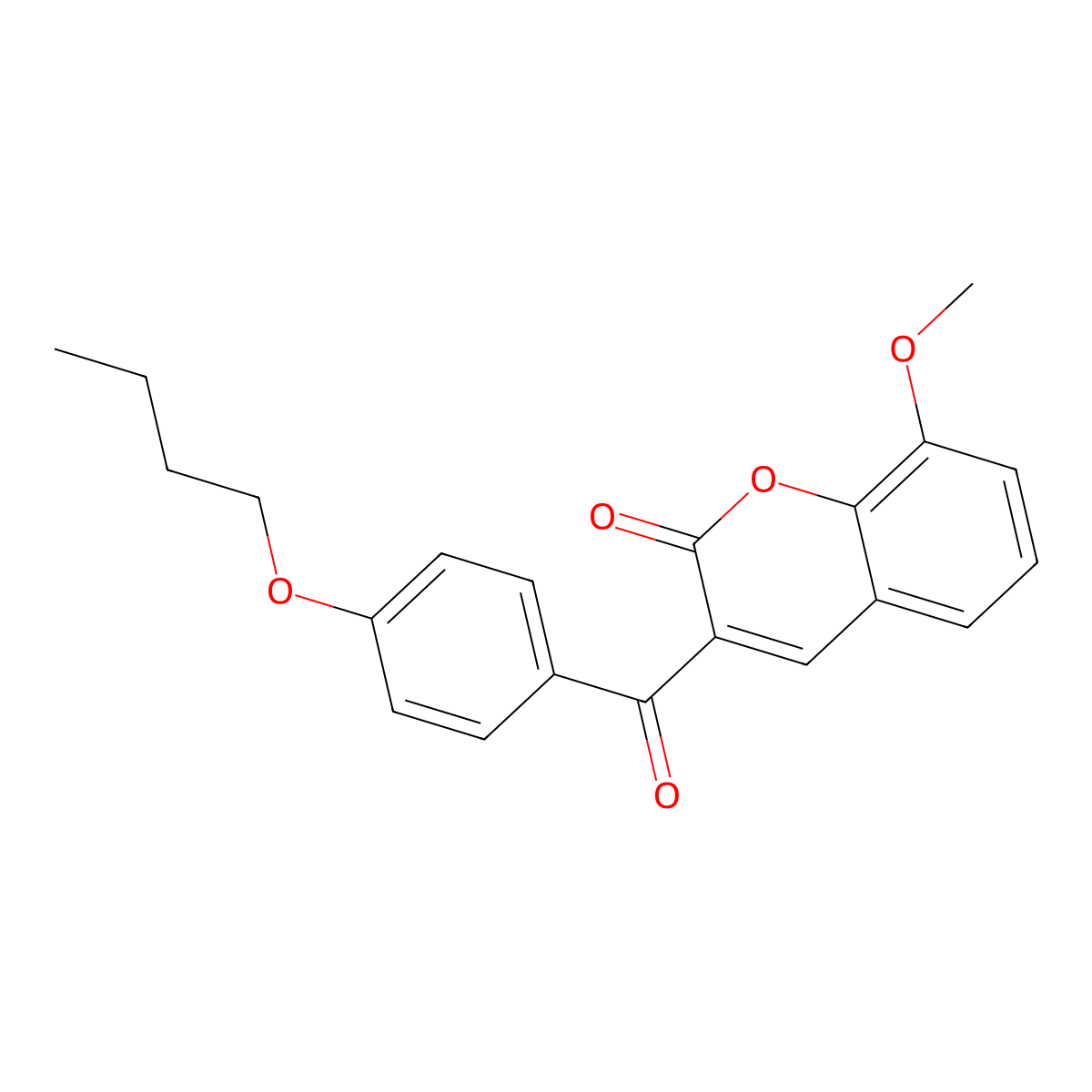 3-(4-butoxybenzoyl)-8-methoxy-2H-chromen-2-one molecular structure, CAS 1351398-20-3