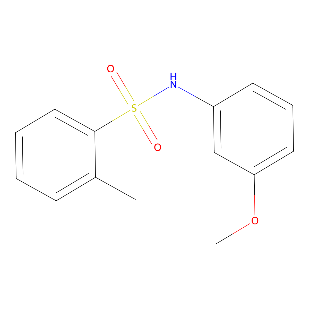 N-(3-methoxyphenyl)-2-methylbenzenesulfonamide molecular structure, CAS 1351398-21-4