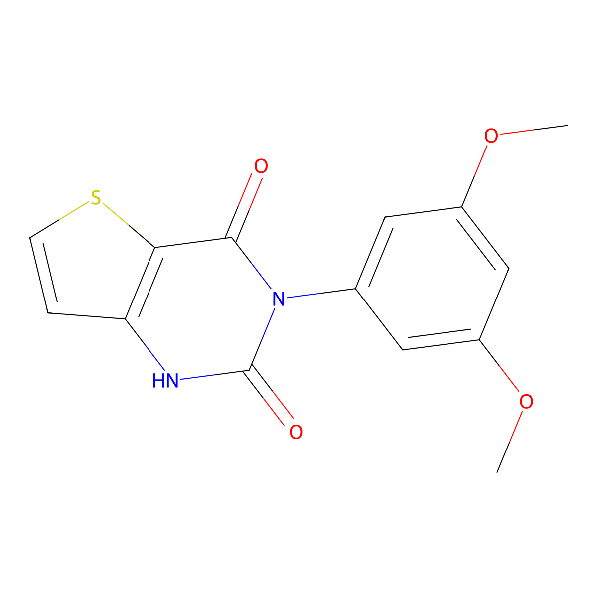 3-(3,5-dimethoxyphenyl)thieno[3,2-d]pyrimidine-2,4(1H,3H)-dione molecular structure, CAS 1351398-46-3