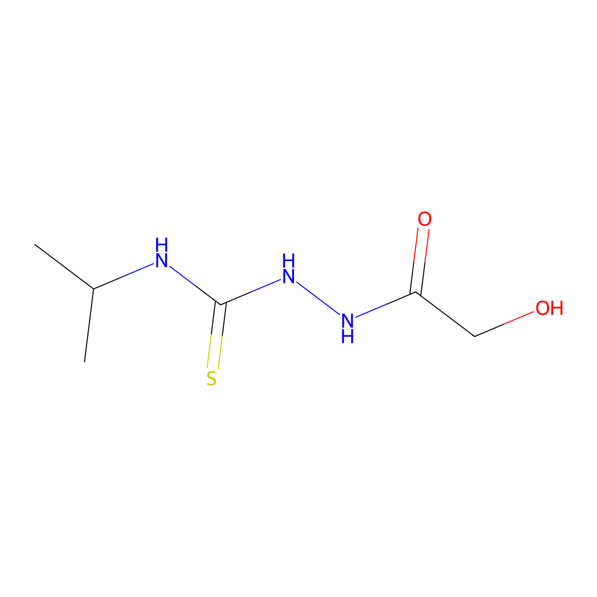 2-(hydroxyacetyl)-N-(propan-2-yl)hydrazinecarbothioamide molecular structure, CAS 1351398-47-4