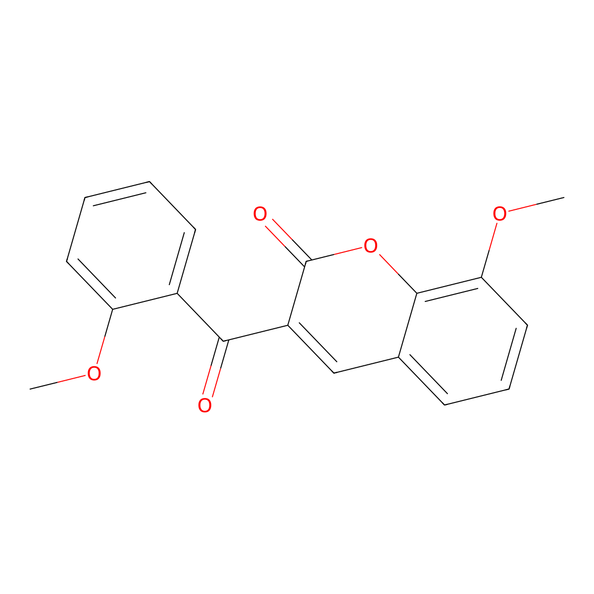 8-methoxy-3-(2-methoxybenzoyl)-2H-chromen-2-one molecular structure, CAS 1351398-69-0