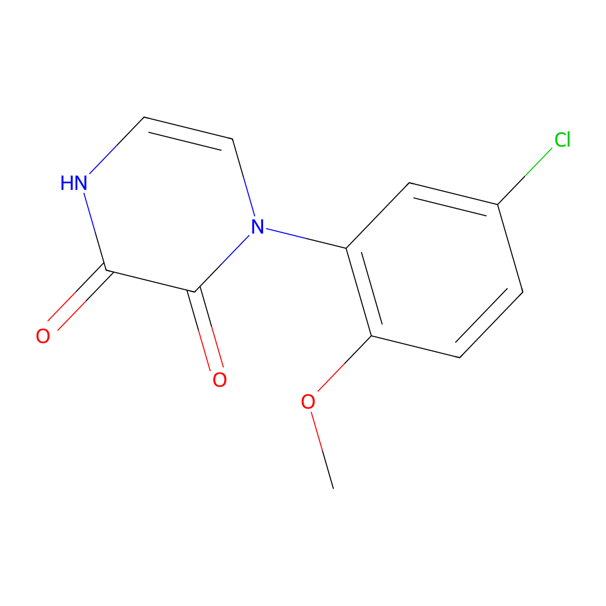 1-(5-Chloro-2-methoxyphenyl)-1,4-dihydropyrazine-2,3-dione molecular structure, CAS 1351398-72-5