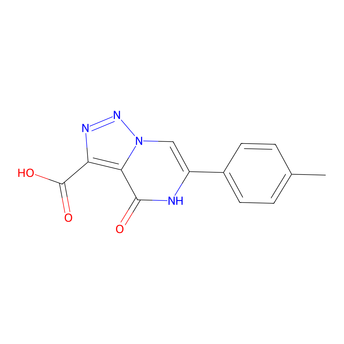 6-(4-Methylphenyl)-4-oxo-4,5-dihydro[1,2,3]triazolo[1,5-a]pyrazine-3-carboxylic acid molecular structure, CAS 1351398-78-1