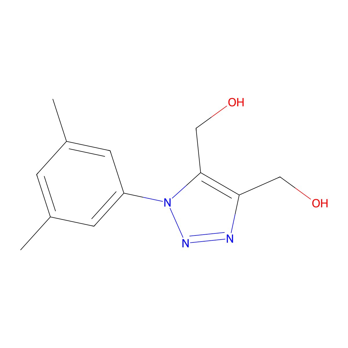 [1-(3,5-dimethylphenyl)-1H-1,2,3-triazole-4,5-diyl]dimethanol molecular structure, CAS 1351398-99-6