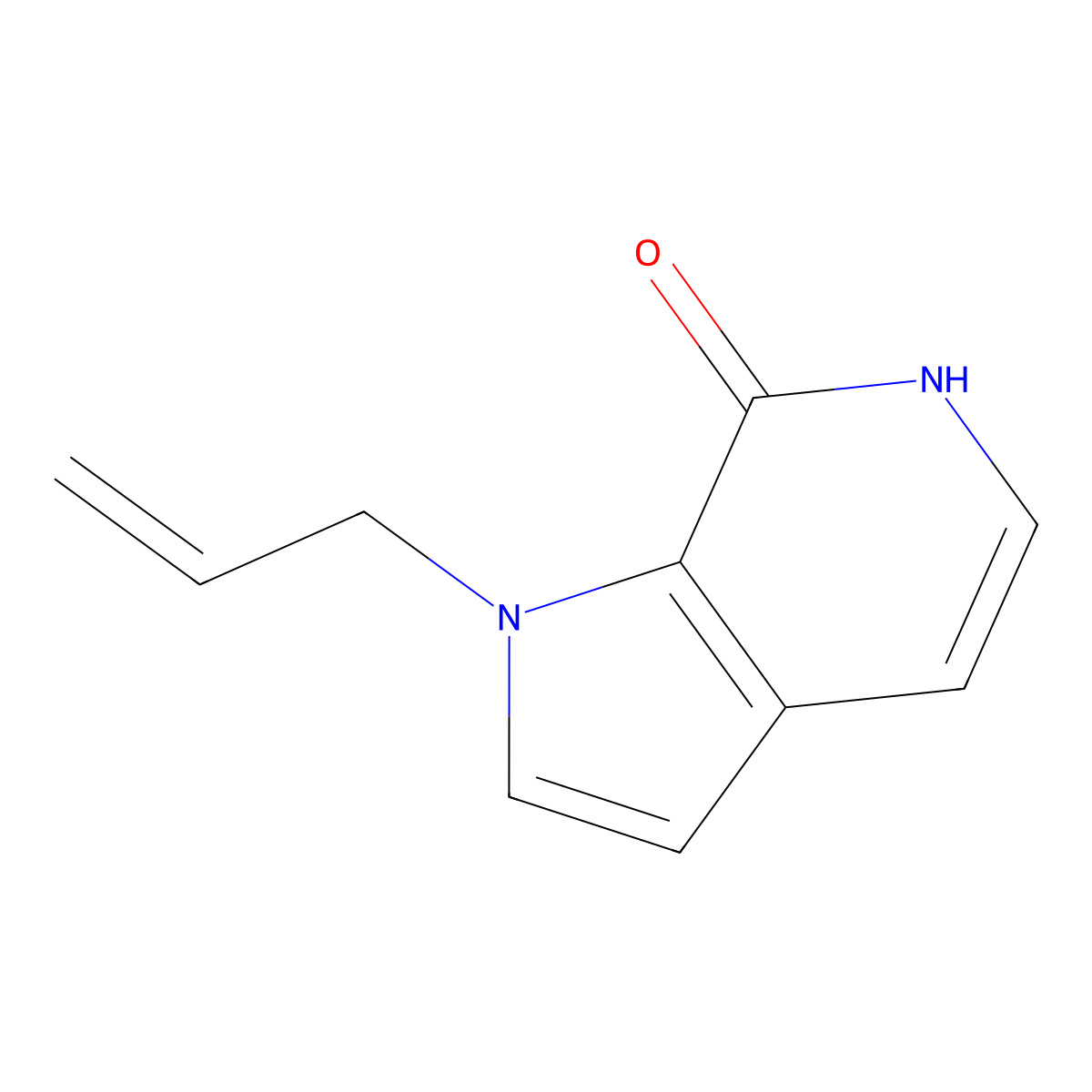 1-allyl-1,6-dihydro-7H-pyrrolo[2,3-c]pyridin-7-one molecular structure, CAS 1351399-15-9