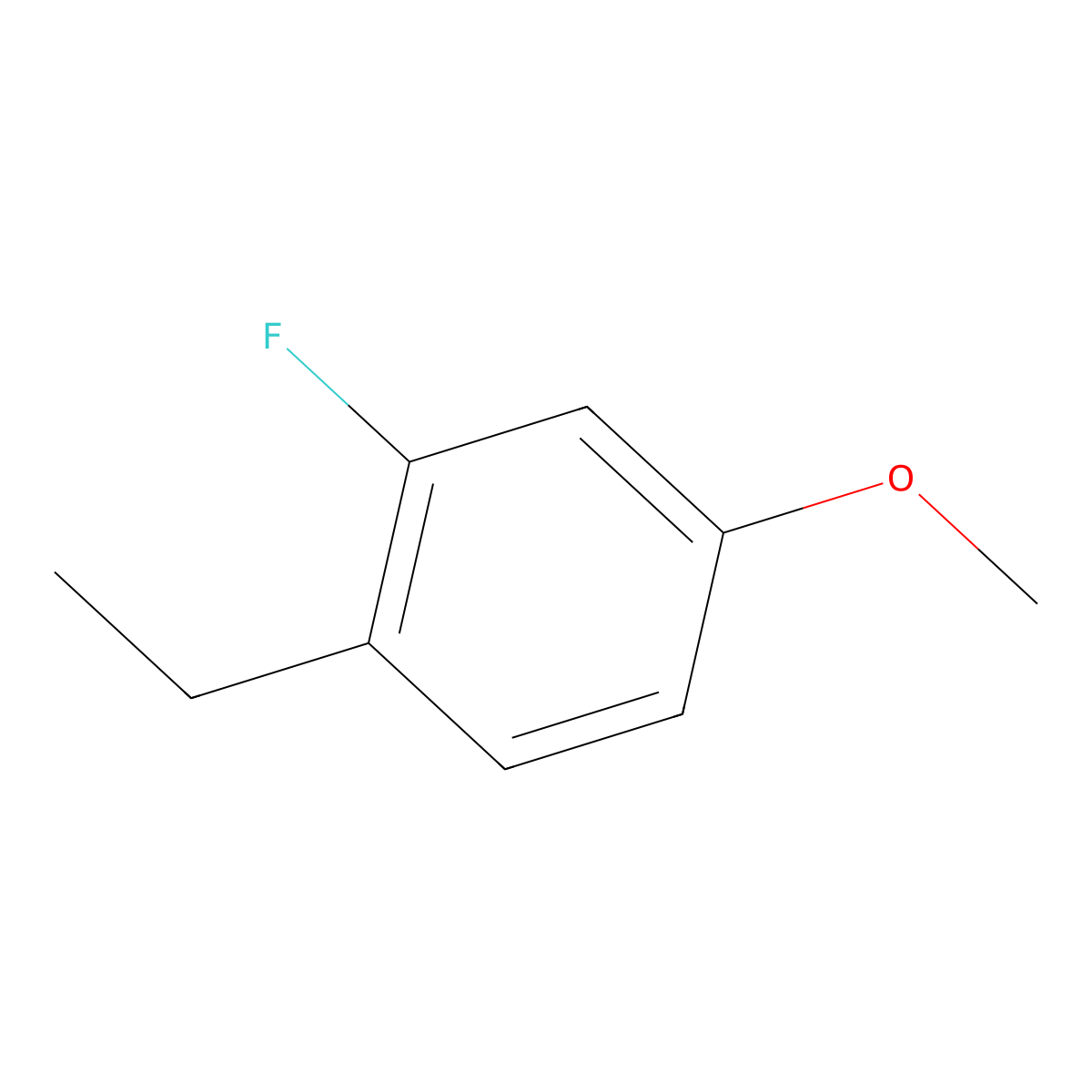 1-Ethyl-2-fluoro-4-methoxybenzene molecular structure, CAS 1351403-10-5