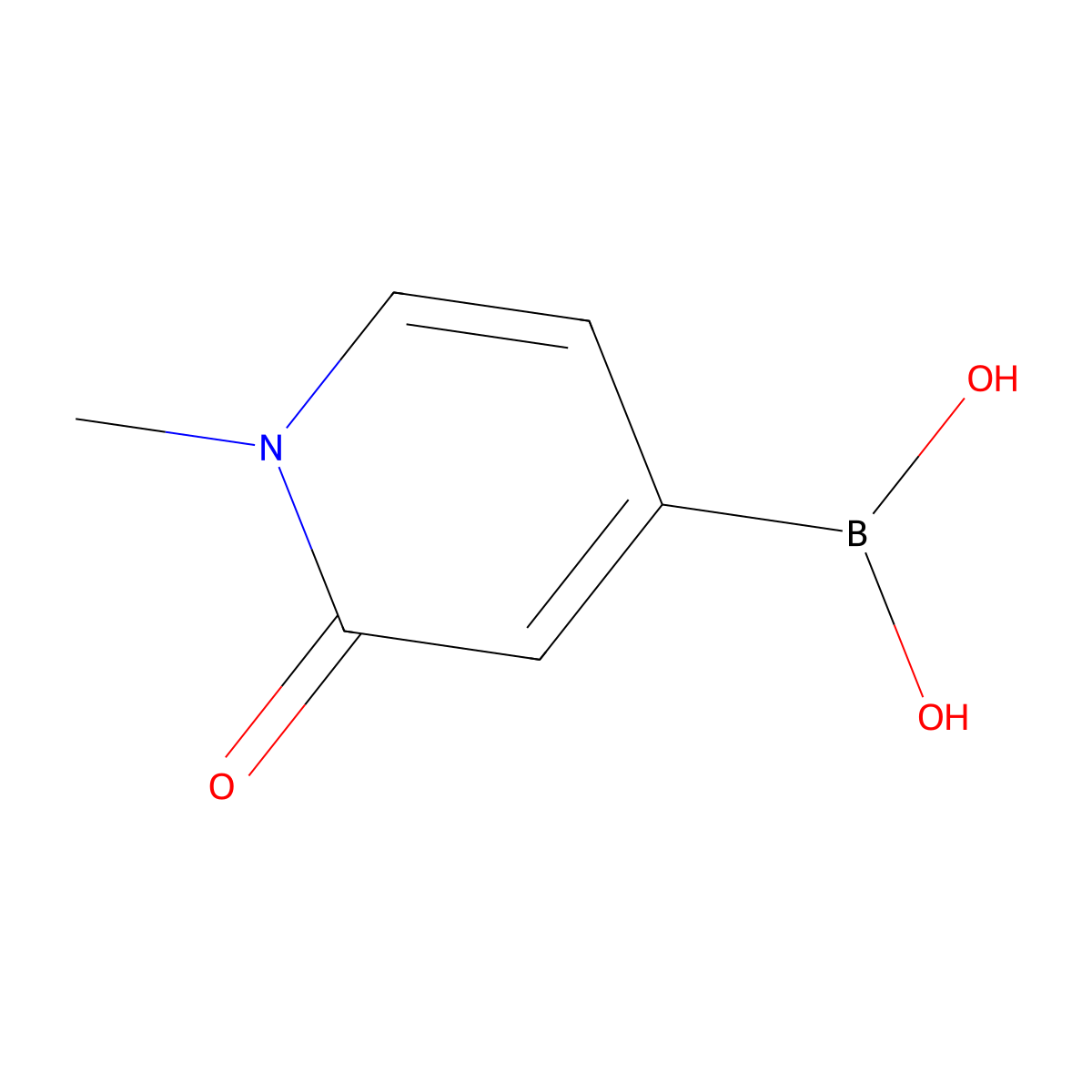 1-Methyl-2-oxo-1,2-dihydropyridine-4-boronic acid molecular structure, CAS 1351413-50-7