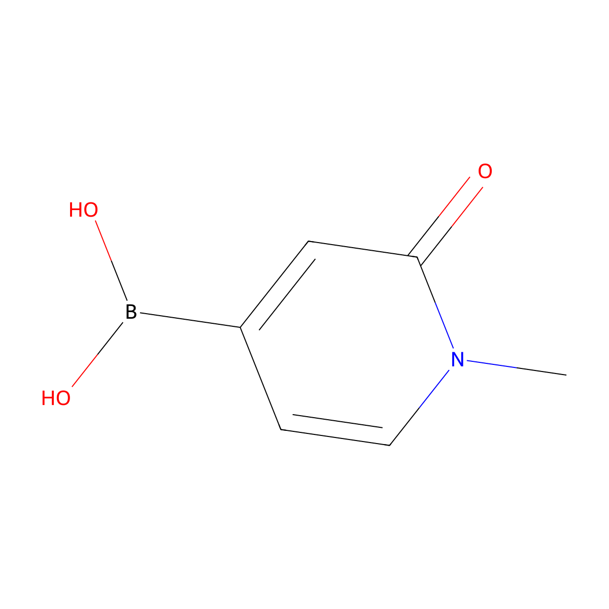 1-Methyl-2-oxo-1,2-dihydropyridine-4-boronic acid molecular structure, CAS 1351413-50-7