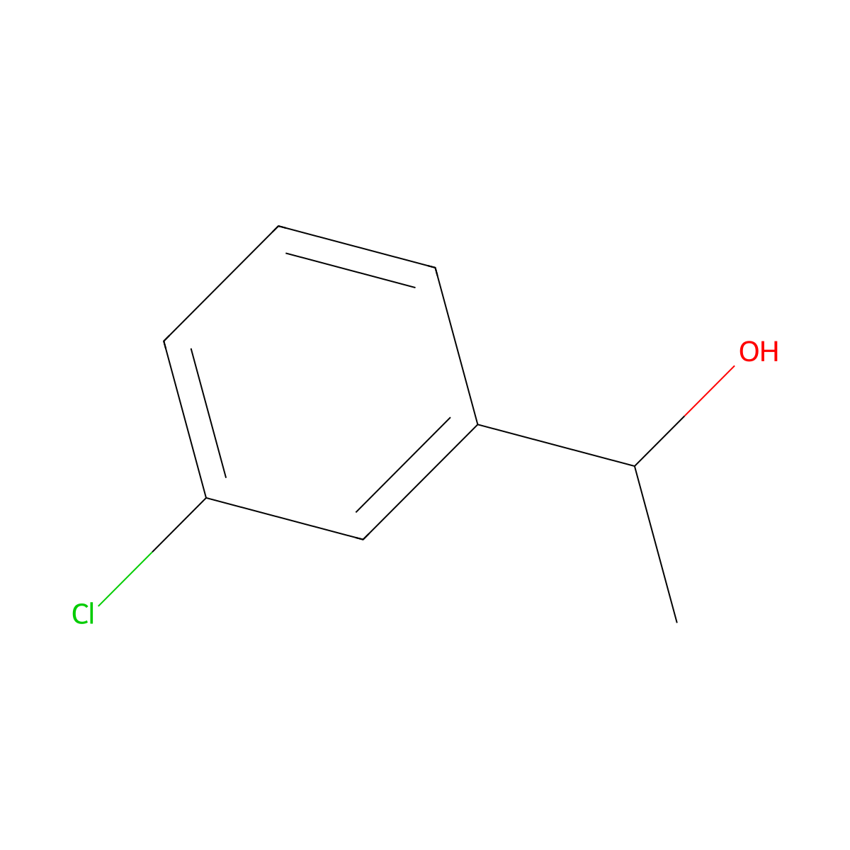 (1S)-1-(3-chlorophenyl)ethan-1-ol molecular structure, CAS 135145-34-5