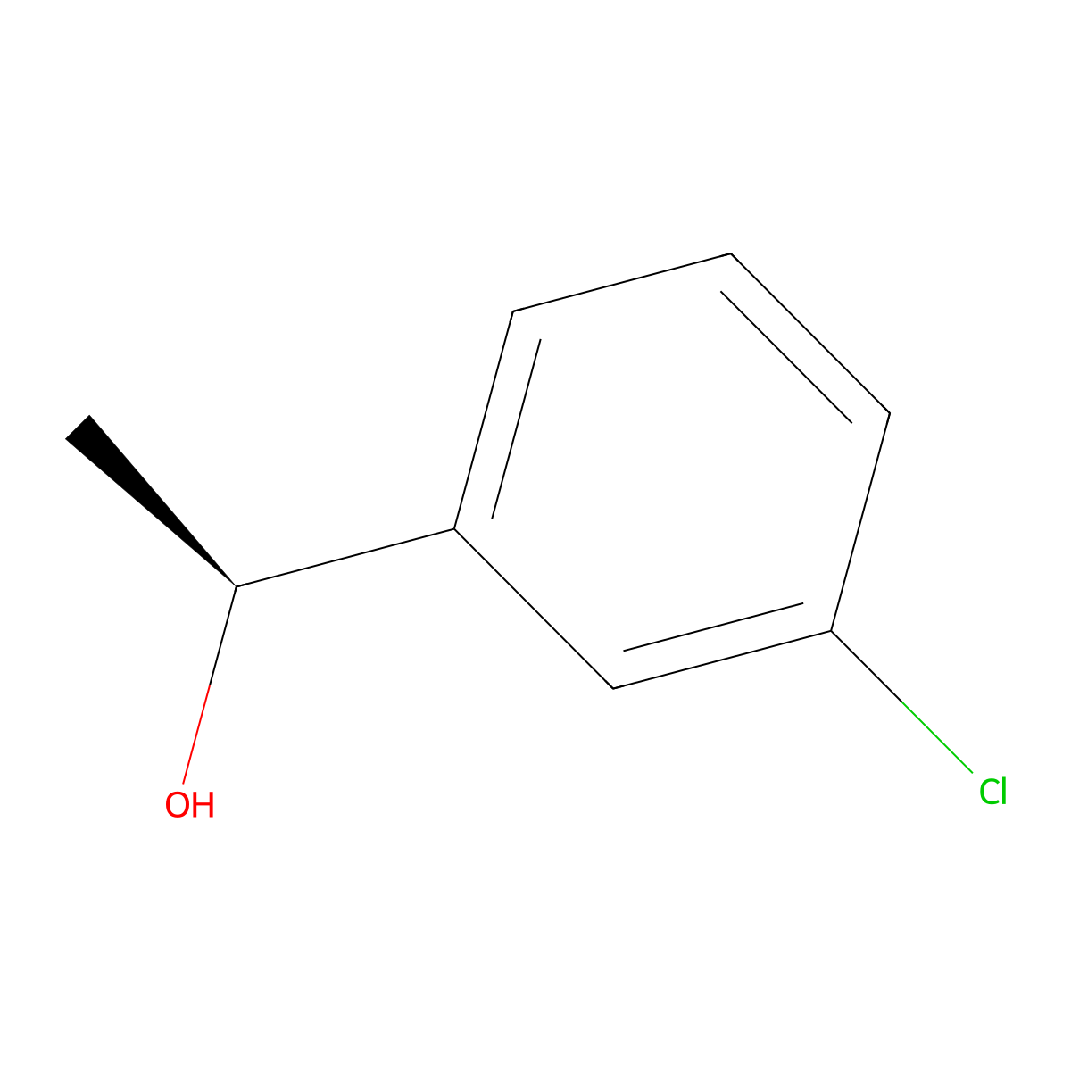 (1S)-1-(3-chlorophenyl)ethan-1-ol molecular structure, CAS 135145-34-5
