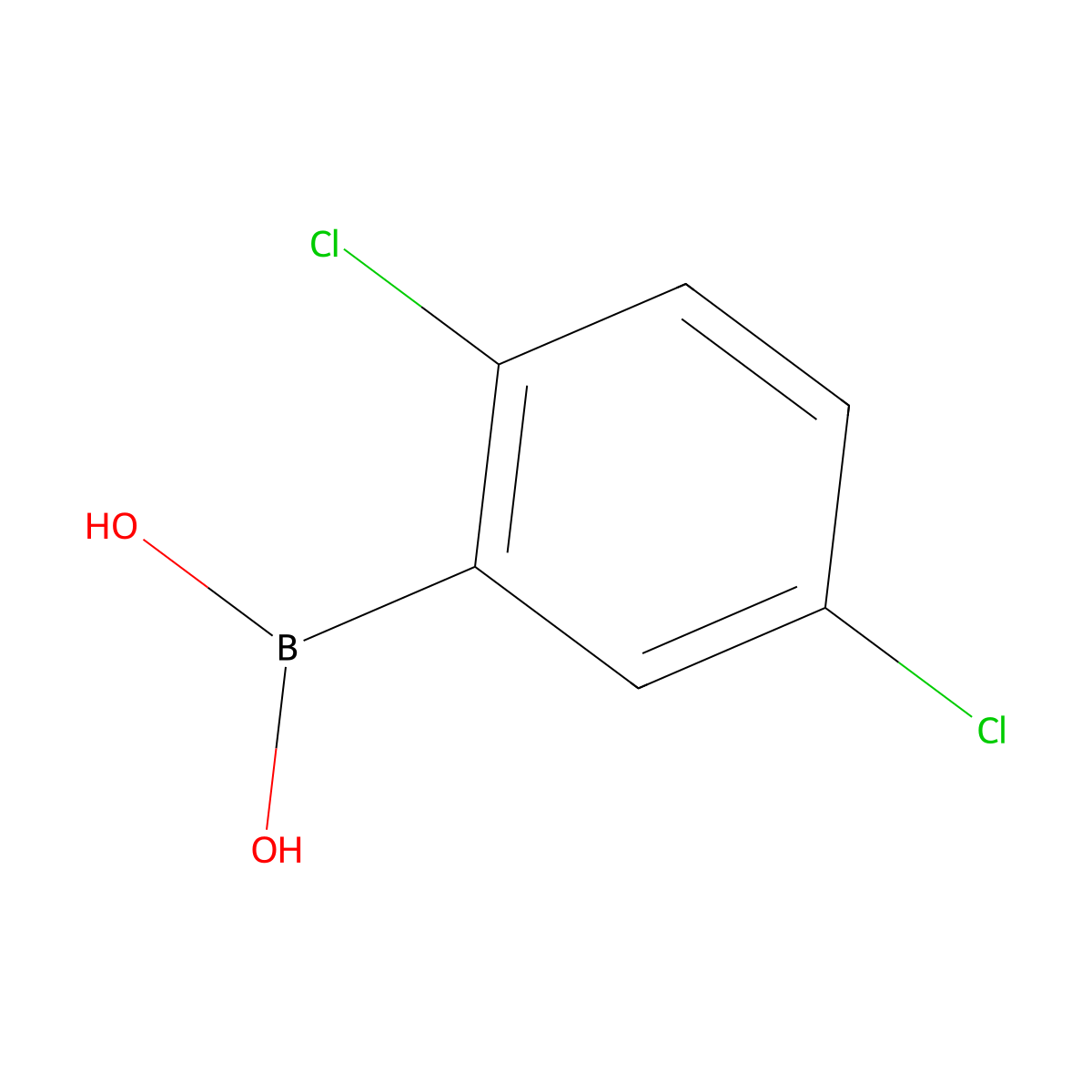 2,5-Dichlorobenzeneboronic acid molecular structure, CAS 135145-90-3