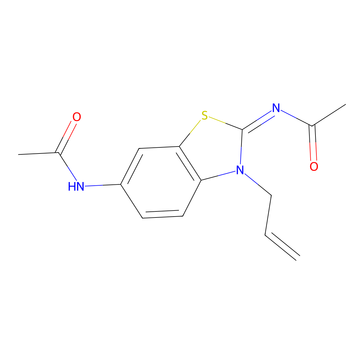 (Z)-N-(6-acetamido-3-allylbenzo[d]thiazol-2(3H)-ylidene)acetamide molecular structure, CAS 1351473-05-6