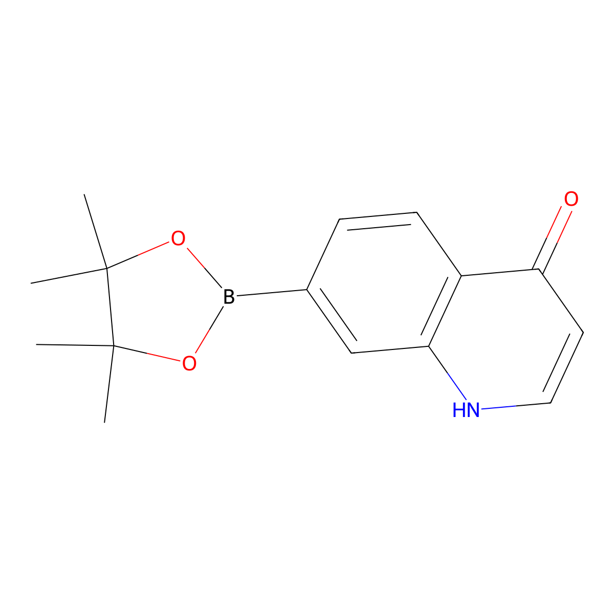 7-(4,4,5,5-Tetramethyl-1,3,2-dioxaborolan-2-YL)quinolin-4-OL molecular structure, CAS 1351477-69-4