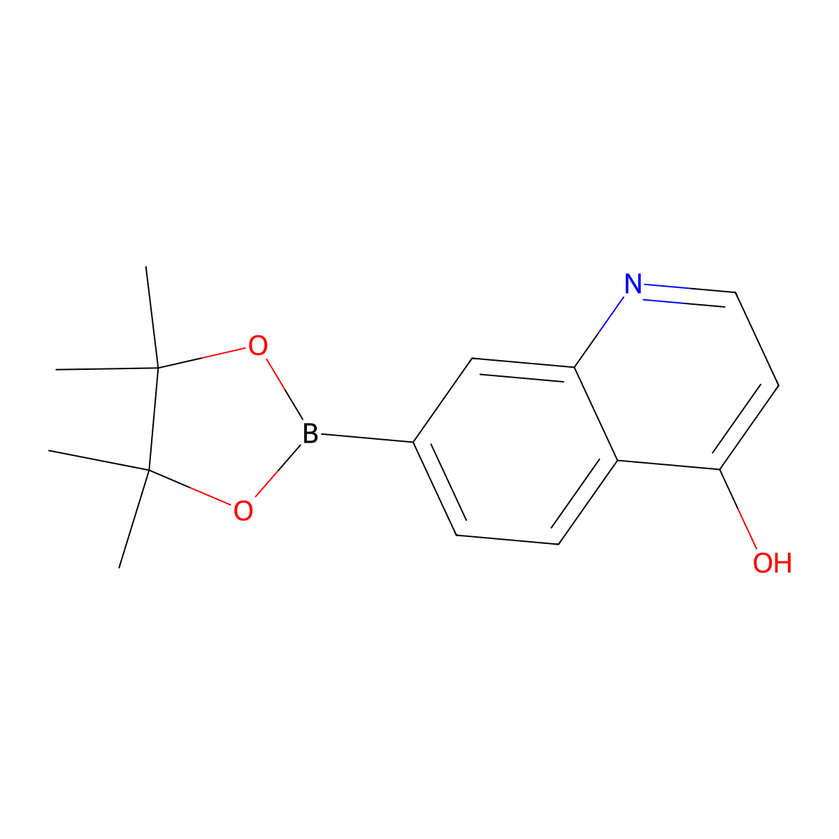 7-(4,4,5,5-Tetramethyl-1,3,2-dioxaborolan-2-YL)quinolin-4-OL molecular structure, CAS 1351477-69-4