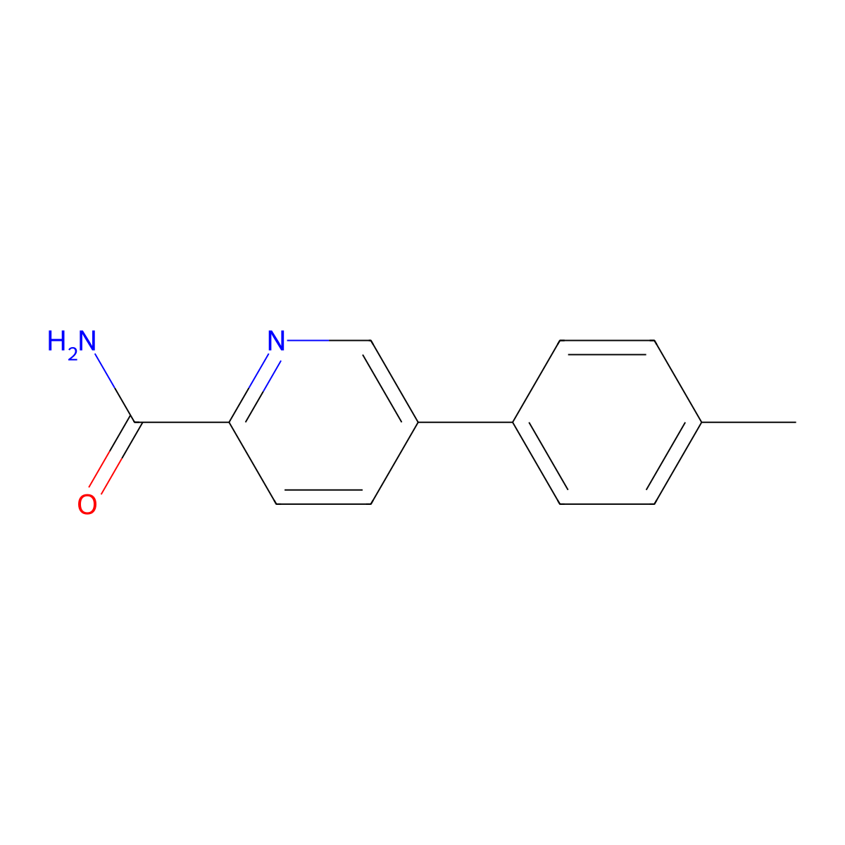 5-(4-Methylphenyl)pyridine-2-carboxamide molecular structure, CAS 1351479-05-4