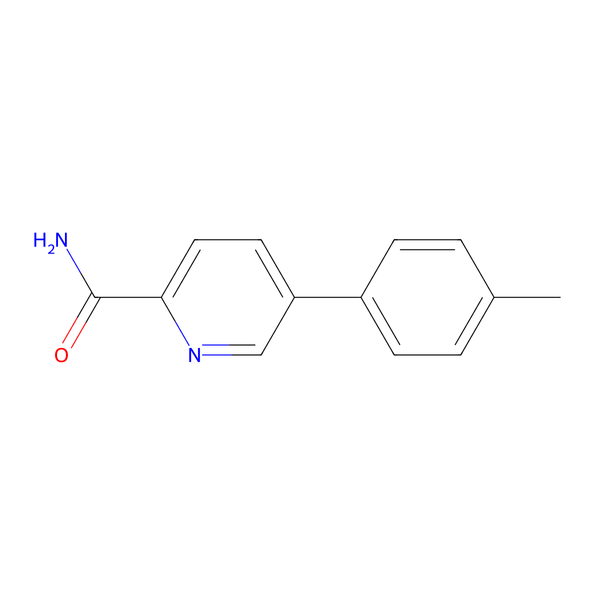 5-(4-Methylphenyl)pyridine-2-carboxamide molecular structure, CAS 1351479-05-4