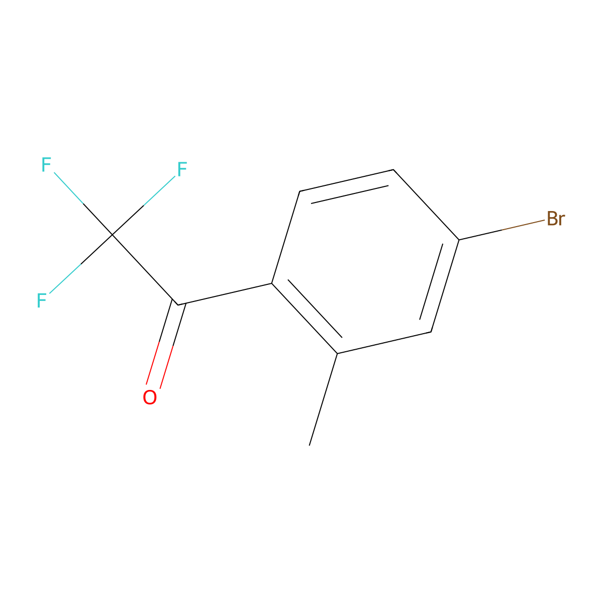 1-(4-Bromo-2-methylphenyl)-2,2,2-trifluoroethan-1-one molecular structure, CAS 1351479-07-6