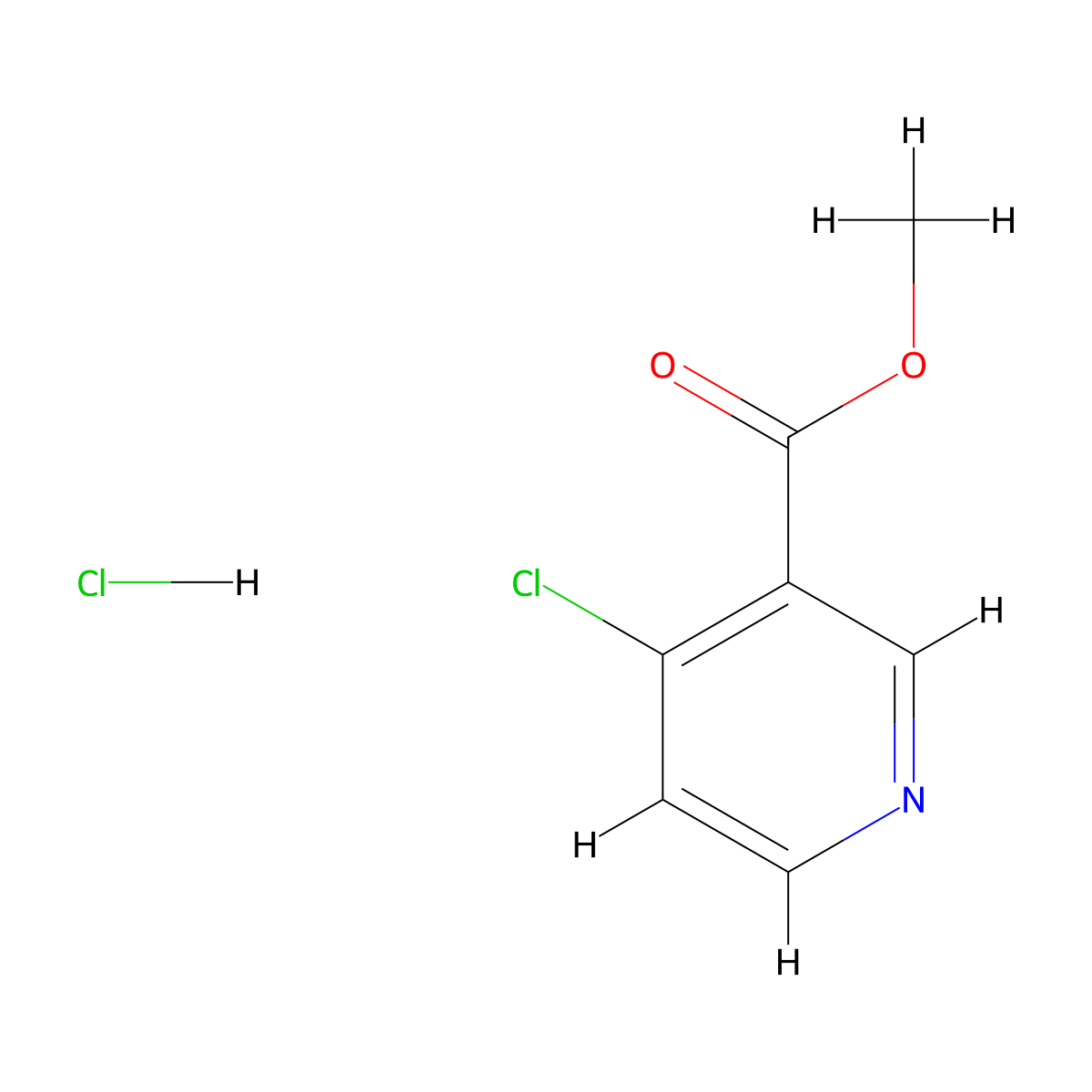 Methyl 4-chloropyridine-3-carboxylate hydrochloride molecular structure, CAS 1351479-18-9