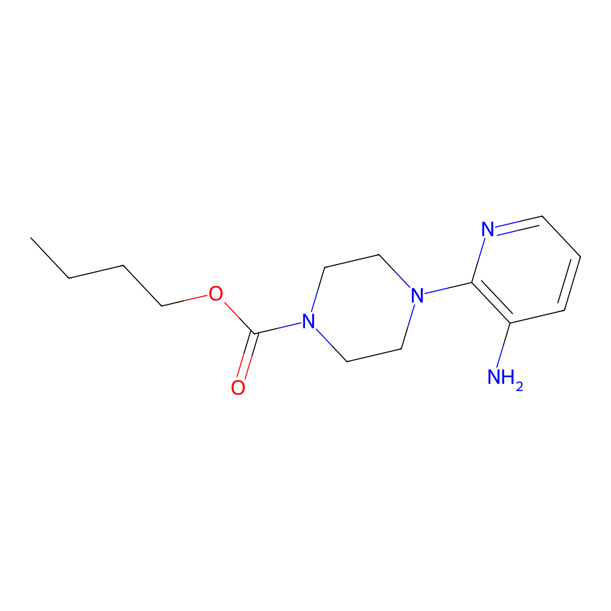 Tert-butyl 4-(3-amino-2-pyridyl)piperazine-1-carboxylate molecular structure, CAS 1351479-30-5