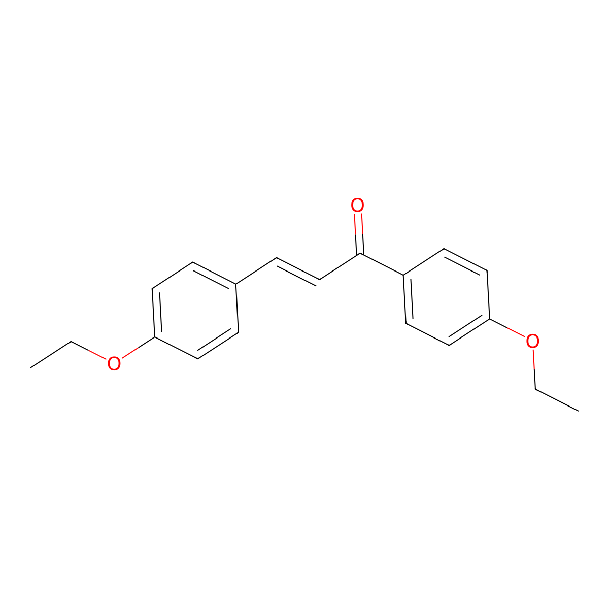 (2E)-1,3-bis(4-ethoxyphenyl)prop-2-en-1-one molecular structure, CAS 1351480-61-9