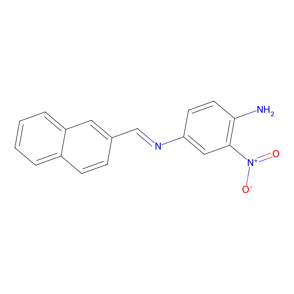 4-(Naphthalen-2-ylmethylideneamino)-2-nitroaniline molecular structure, CAS 1351487-84-7