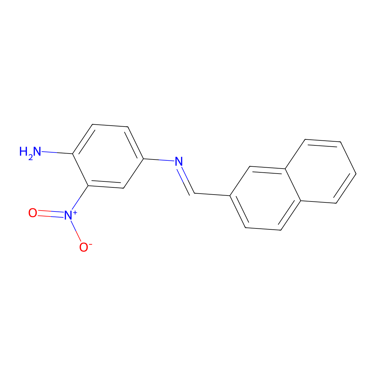 4-(Naphthalen-2-ylmethylideneamino)-2-nitroaniline molecular structure, CAS 1351487-84-7