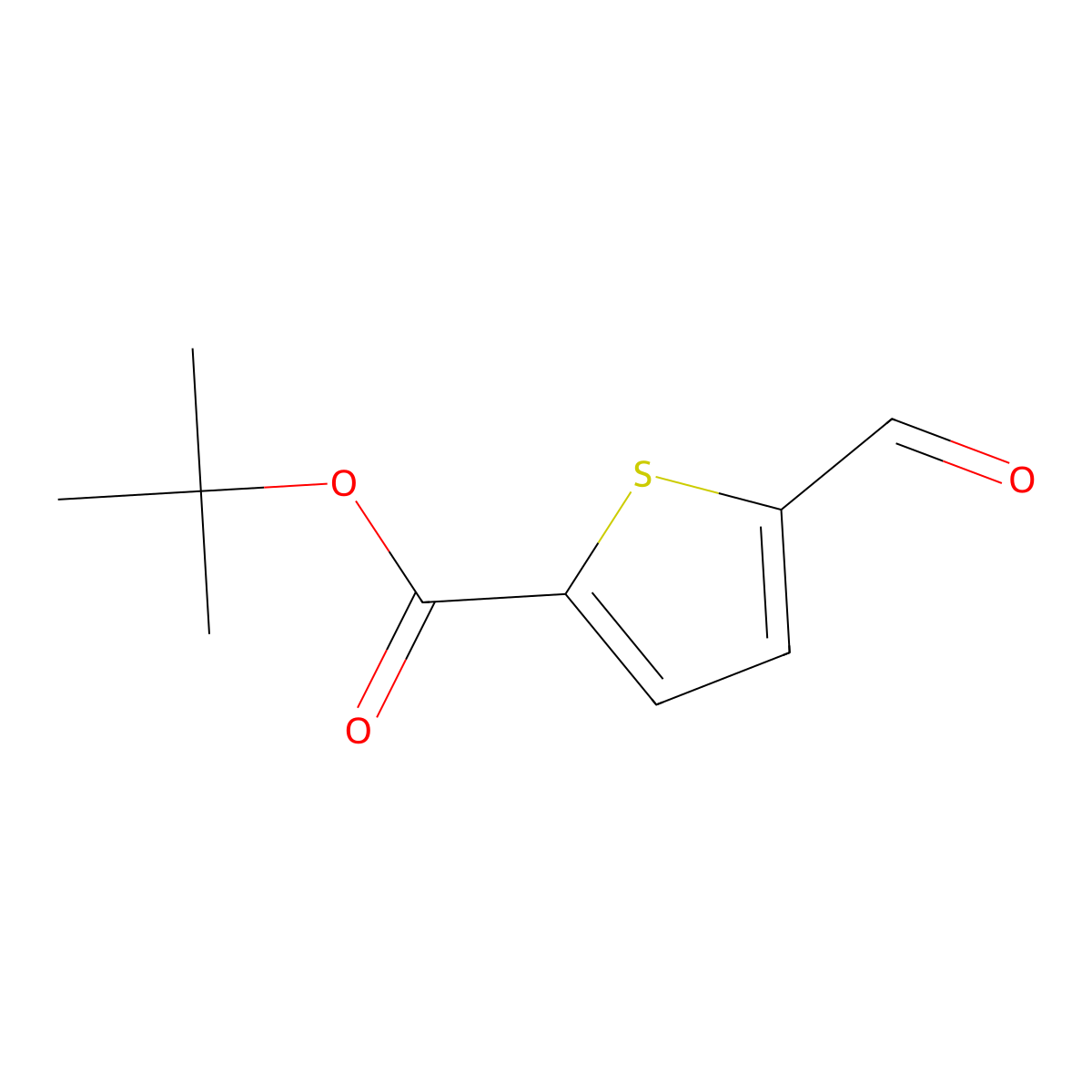 Tert-butyl 5-formylthiophene-2-carboxylate molecular structure, CAS 135149-43-8