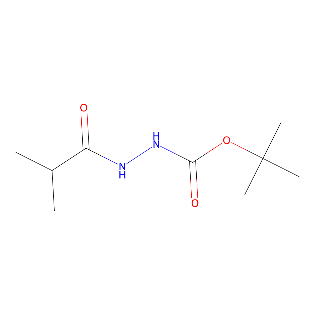 Tert-butyl 2-isobutyrylhydrazinecarboxylate molecular structure, CAS 1351499-62-1