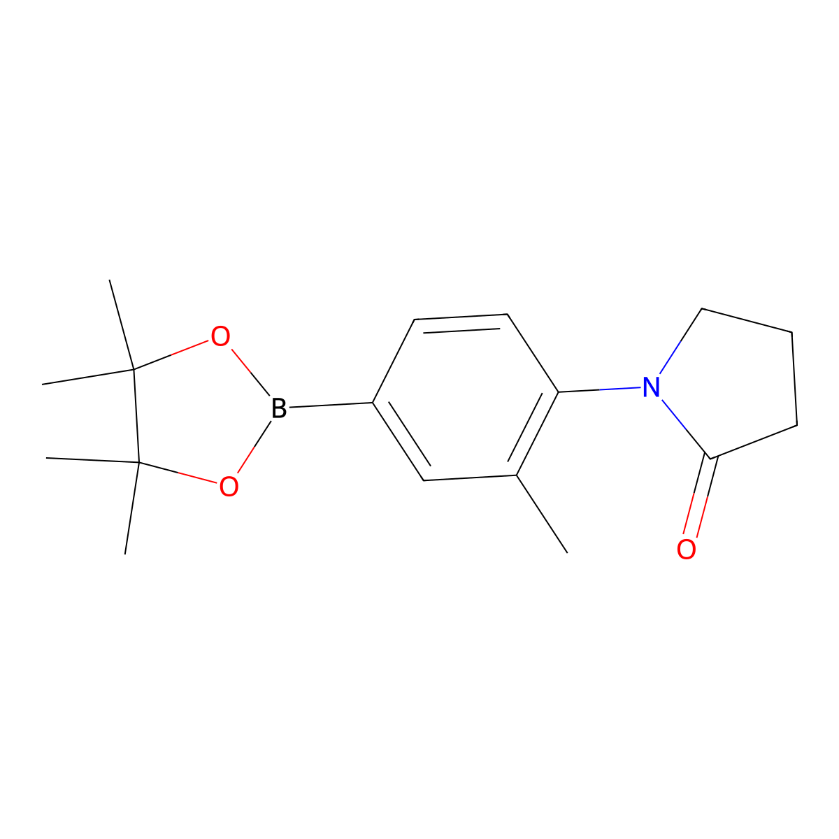 3-Methyl-4-(2-oxo-1-pyrrolidinyl)phenylboronic Acid Pinacol Ester molecular structure, CAS 1351501-38-6