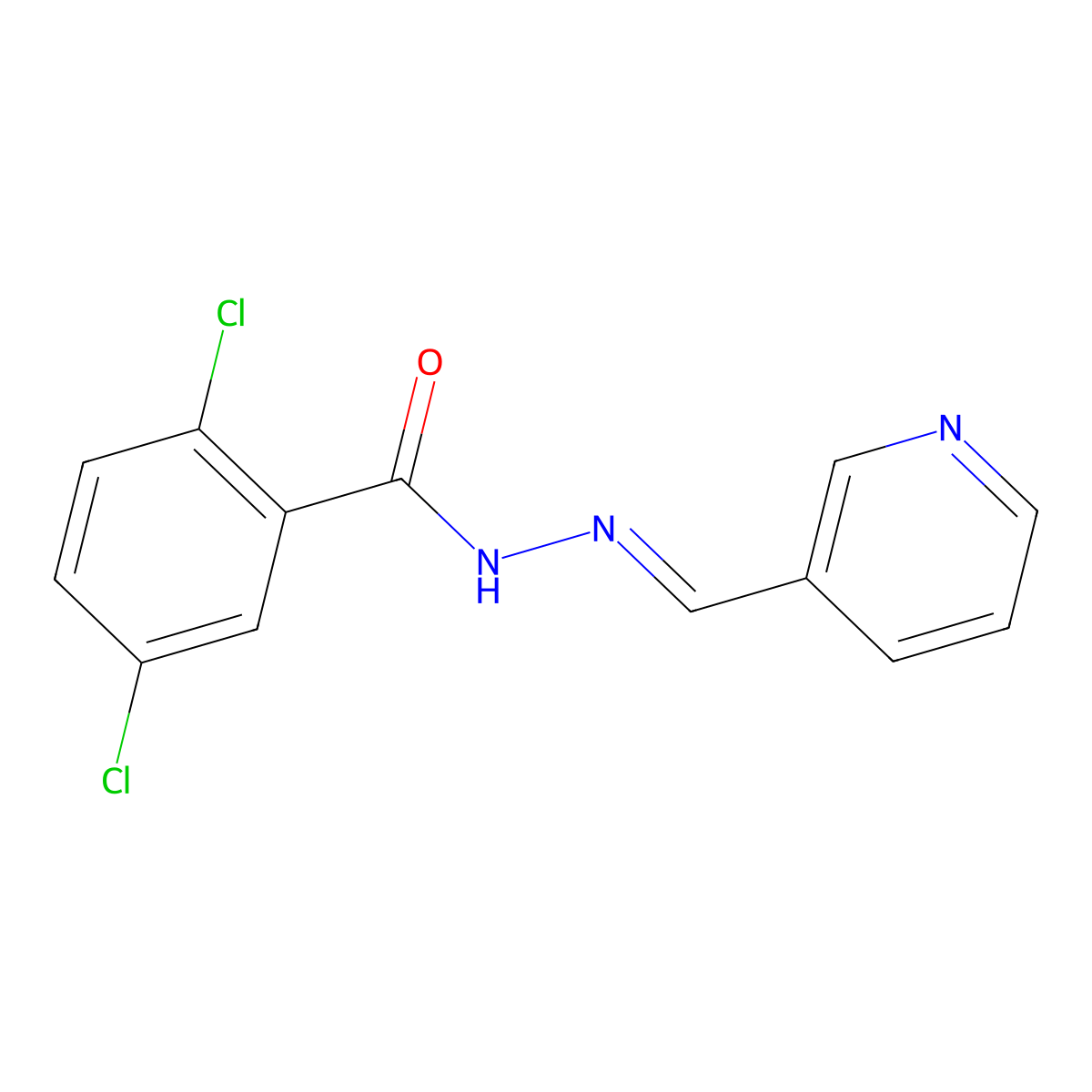 2,5-dichloro-N'-(3-pyridinylmethylene)benzenecarbohydrazide molecular structure, CAS 1351507-68-0
