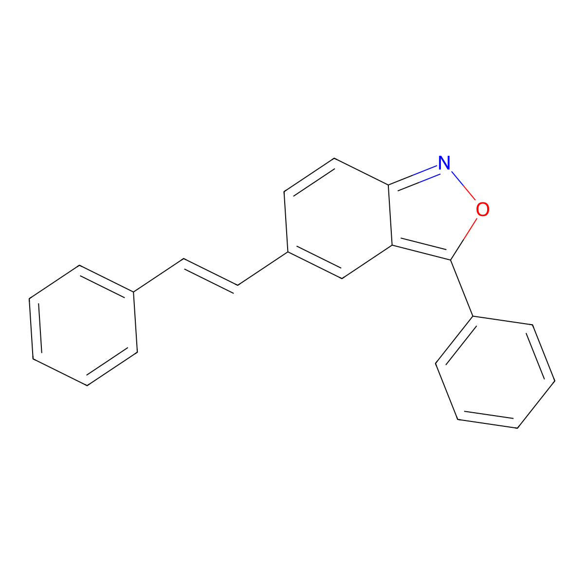 3-phenyl-5-[(E)-2-phenylethenyl]-2,1-benzoxazole molecular structure, CAS 1351509-06-2