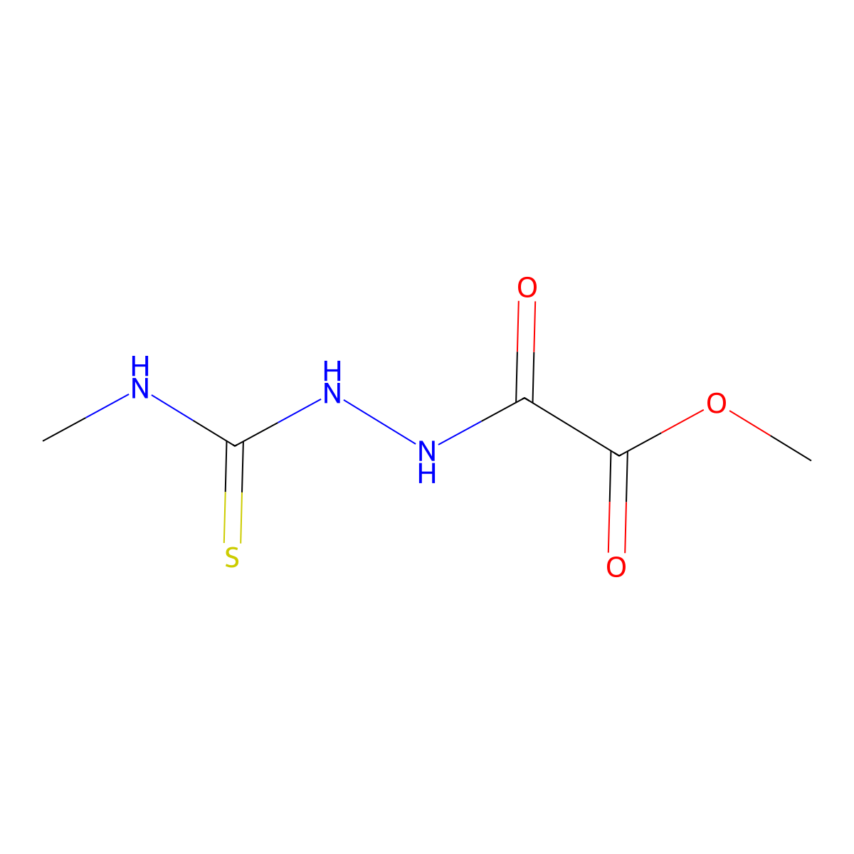 Methyl {[(methylcarbamothioyl)amino]carbamoyl}formate molecular structure, CAS 1351512-00-9