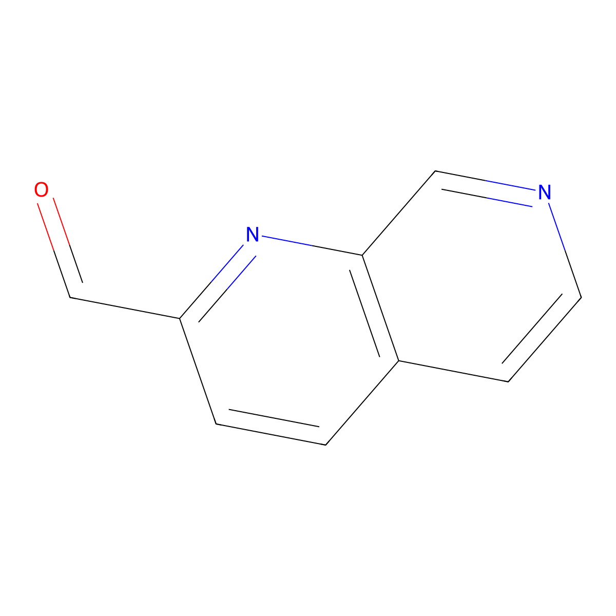 1,7-Naphthyridine-2-carbaldehyde molecular structure, CAS 1351516-00-1