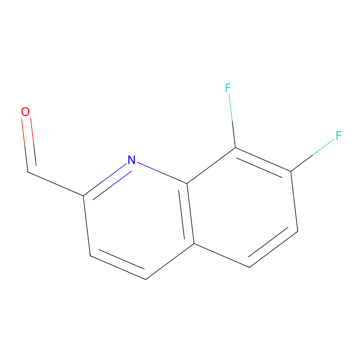 7,8-Difluoroquinoline-2-carbaldehyde molecular structure, CAS 1351517-03-7