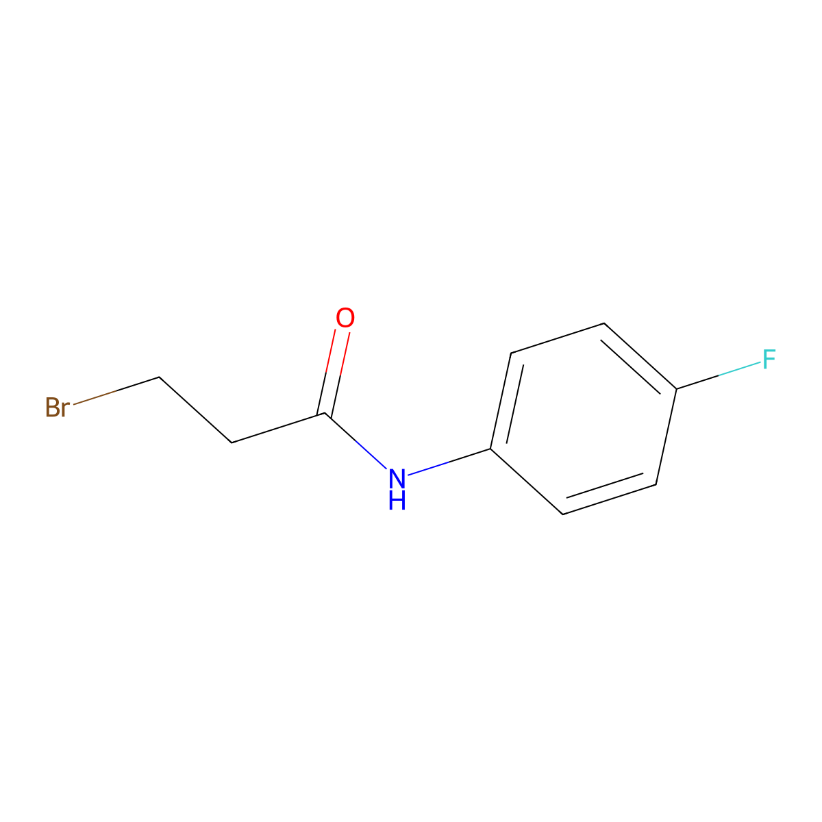 3-bromo-N-(4-fluorophenyl)propanamide molecular structure, CAS 135154-75-5