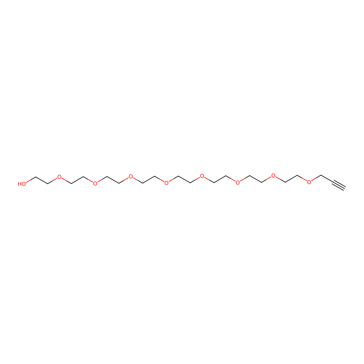 Propargyl-PEG9-alcohol molecular structure, CAS 1351556-81-4