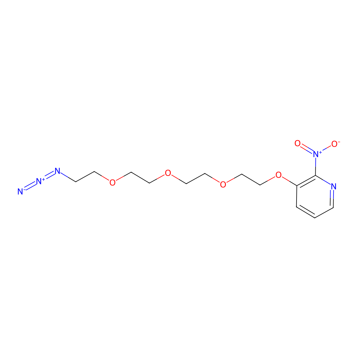 3-(2-(2-(2-(2-Azidoethoxy)ethoxy)ethoxy)ethoxy)-2-nitropyridine molecular structure, CAS 1351556-84-7