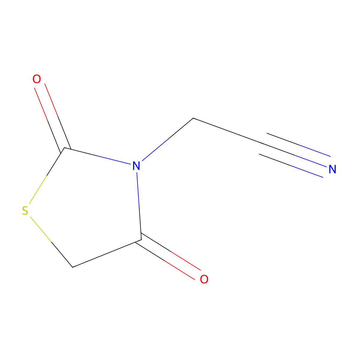 (2,4-Dioxo-thiazolidin-3-yl)-acetonitrile molecular structure, CAS 1351566-23-8