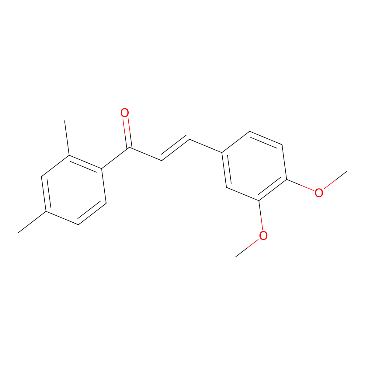 (2E)-3-(3,4-Dimethoxyphenyl)-1-(2,4-dimethylphenyl)prop-2-en-1-one molecular structure, CAS 1351579-47-9