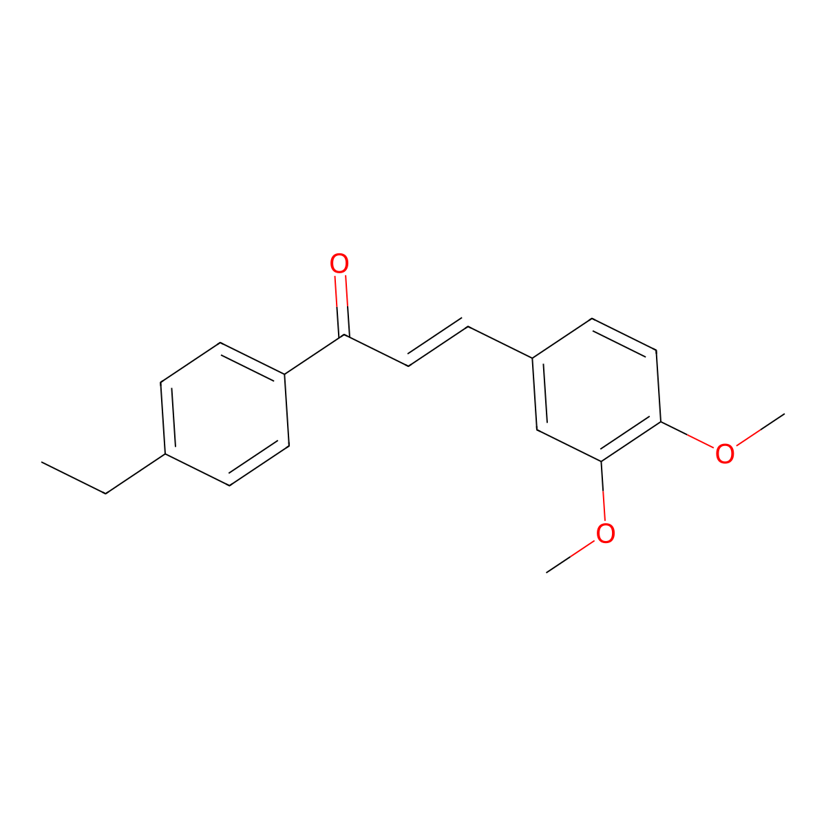(2E)-3-(3,4-Dimethoxyphenyl)-1-(4-ethylphenyl)prop-2-en-1-one molecular structure, CAS 1351582-18-7